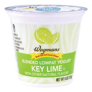 Wegmans Blended Lowfat Yogurt, Key Lime