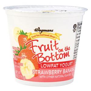 Wegmans Fruit On The Bottom Lowfat Yogurt, Strawberry Banana