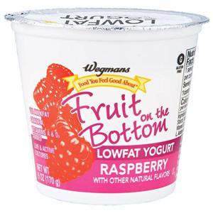 Wegmans Fruit On The Bottom Lowfat Yogurt, Raspberry