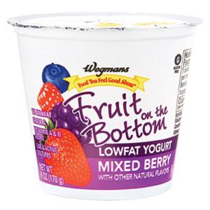 Wegmans Fruit On The Bottom Lowfat Yogurt, Mixed Berry