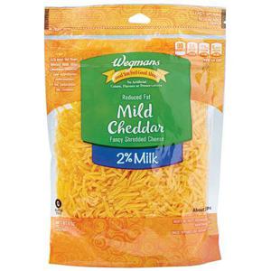 Wegmans Fancy Shredded  Reduced Fat 2% Milk Mild Cheddar Shredded Cheese