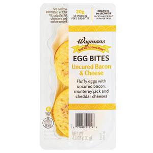 Wegmans Egg Bites, Uncured Bacon & Cheese