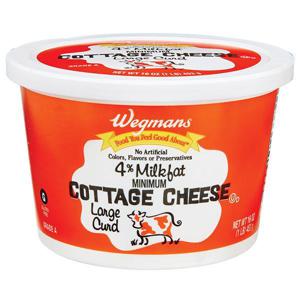 Wegmans Cottage Cheese, Large Curd, 4%