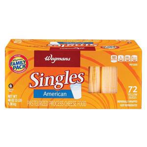 Wegmans Cheese, Singles, American Yellow,  FAMILY PACK