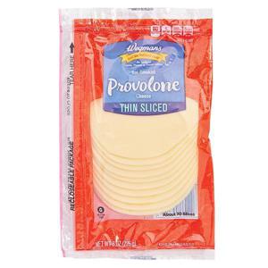 Wegmans Cheese, Non Smoked Provolone, Thin Sliced