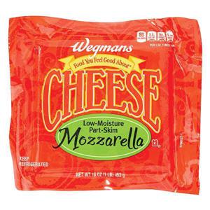 Wegmans Cheese, Mozzarella Part-Skim, Chunk