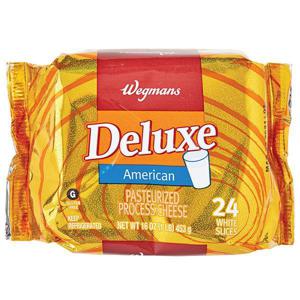 Wegmans Cheese, Deluxe American, White, 24 Slices