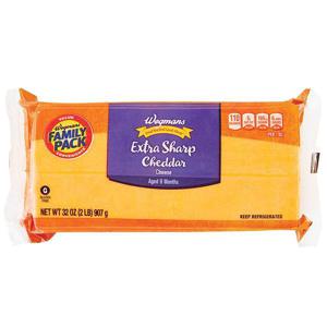 Wegmans Cheese, Cheddar, Extra Sharp, Yellow