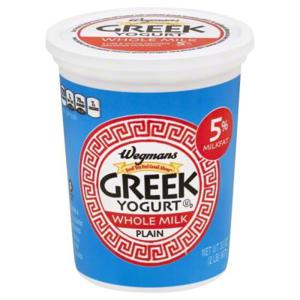 Wegmans Greek Yogurt, Plain Whole Milk