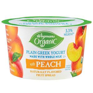 Wegmans Organic Plain Greek Yogurt with Peach Fruit Spread