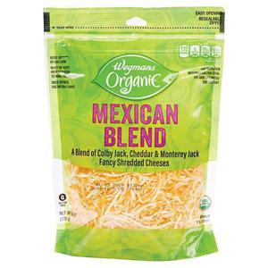 Wegmans Organic Mexican Blend Fancy Shredded Cheese