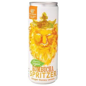 Wegmans Organic Kombucha, Spritzer, Ginger Honey Lemon