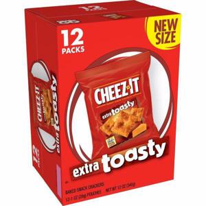 Cheez-It Crackers Cheez-It Baked Snack Cheese Crackers, Extra Toasty, Made with 100% Real Cheese, 12ct 12oz