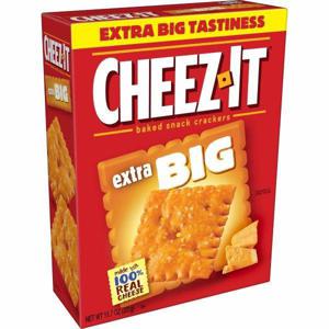 Cheez-It Crackers Cheez-It Baked Snack Cheese Crackers, Extra Big, Big Original Cheez-It, 11.7oz