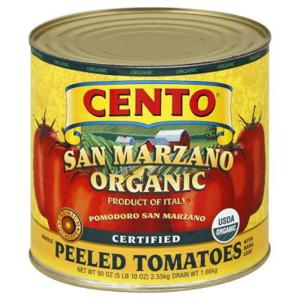 Cento Tomatoes, Peeled, Organic, San Marzano, with Basil Leaf, Whole