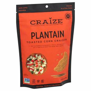 Craize Corn Cracker, Toasted, Plantain