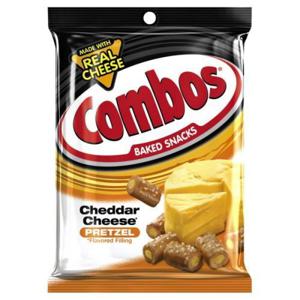 Combos Baked Snacks, Cheddar Cheese Pretzel Flavored Filling