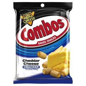 Combos Baked Snacks, Cheddar Cheese Cracker Flavored Filling