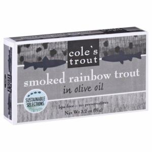 Cole's Trout Smoked Rainbow Trout, in Olive Oil