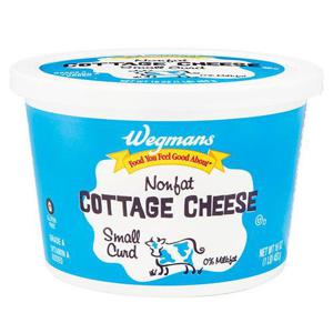 Wegmans Small Curd Cottage Cheese, Nonfat