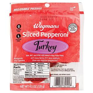 Wegmans Sliced Pepperoni, Turkey