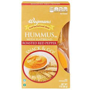 Wegmans Roasted Red Pepper Hummus with Flatbread Snack & Go!