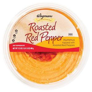 Wegmans Roasted Red Pepper Hummus Topped with Roasted Red Peppers