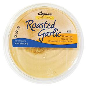 Wegmans Roasted Garlic Hummus Topped with Chopped Roasted Garlic