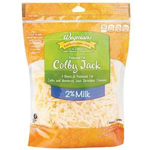 Wegmans Reduced Fat Shredded 2% Milk Colby Jack Cheese