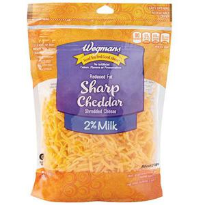 Wegmans Reduced Fat 2% Milk Sharp Cheddar Shredded  Cheese