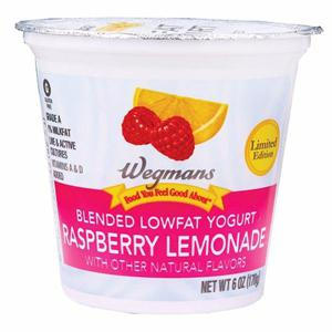 Wegmans Raspberry Lemonade Blended Lowfat Yogurt, Limited Edition