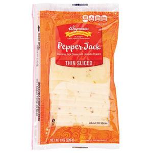 Wegmans Pepper Jack Cheese, Thin Sliced