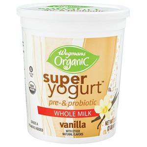 Wegmans Organic Super Yogurt Pre-&Probiotic Whole Milk Vanilla