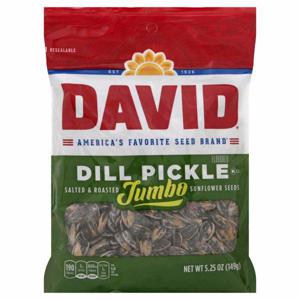 DAVID Sunflower Seeds, Salted & Roasted, Dill Pickle, Jumbo