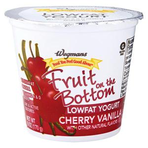 Wegmans Yogurt, Fruit on the Bottom, Cherry Vanilla