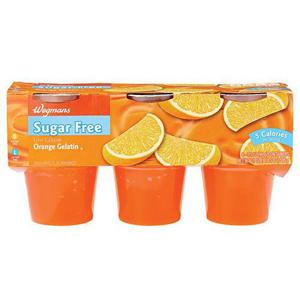 Wegmans Sugar Free Orange Gelatin, 6 Pack