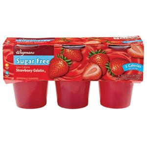 Wegmans Strawberry Gelatin, Sugar Free