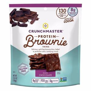 Crunchmaster Brownie Thins, Protein, Dark Chocolate