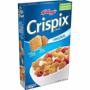 Crispix Cereal Kellogg's Crispix Breakfast Cereal, Original, Crispy Rice And Crunchy Corn Low Saturated Fat, 12oz