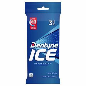 Dentyne Ice Gum, Sugar Free, Peppermint, 3 Packs