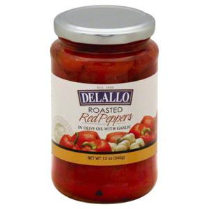 DeLallo Red Peppers, Roasted, in Olive Oil with Garlic