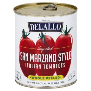 Delallo Italian Tomatoes, San Marzano Style, Whole Peeled