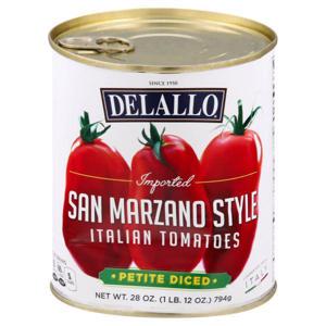 Delallo Italian Tomatoes, San Marzano Style, Petite Diced