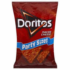 Doritos Tortilla Chips, Nacho Cheese Flavored, Party Size!