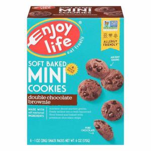 Enjoy Life Cookies, Double Chocolate Brownie, Mini, Soft Baked