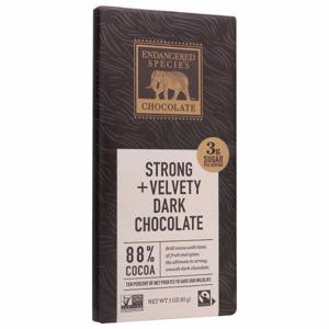 Endangered Species Chocolate, Strong + Velvety Dark Chocolate, 88% Cocoa