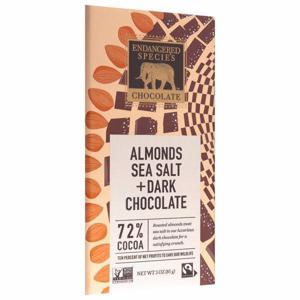 Endangered Species Chocolate, Sea Salt + Dark Chocolate, 72% Cocoa