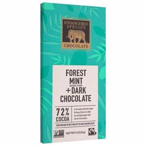 Endangered Species Chocolate, Forest Mint + Dark Chocolate, 72% Cocoa