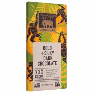 Endangered Species Chocolate, Bold + Silky Dark Chocolate, 72% Cocoa