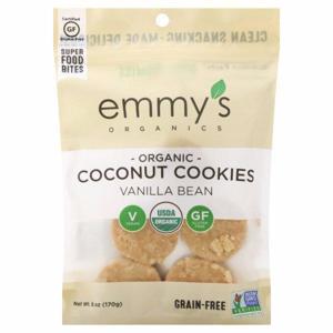 EMMY'S Coconut Cookies, Organic, Vanilla Bean